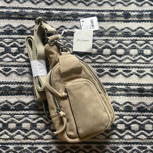Free People Suede Cross Body Bag- new